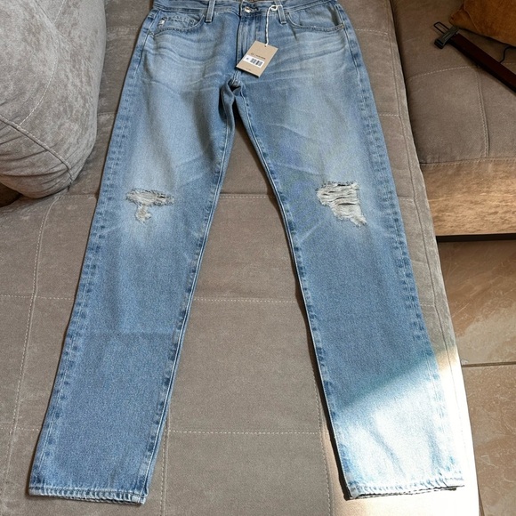 Ag Adriano Goldschmied Blue Straight Leg Jeans - Picture 1 of 11